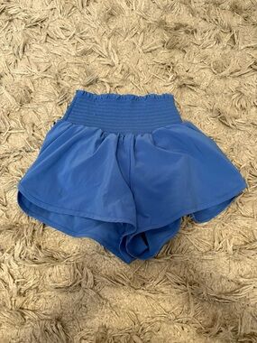 AERIE High-Waist Blue Athletic Shorts